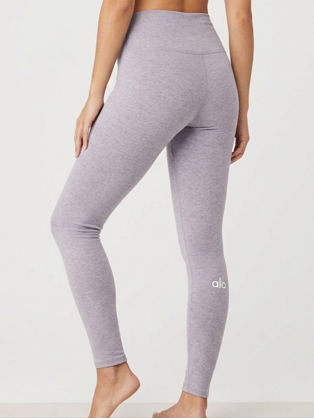 ALO Yoga High-Waist Alosoft Buttery Lounge Leggings - Dove Grey Heather - M